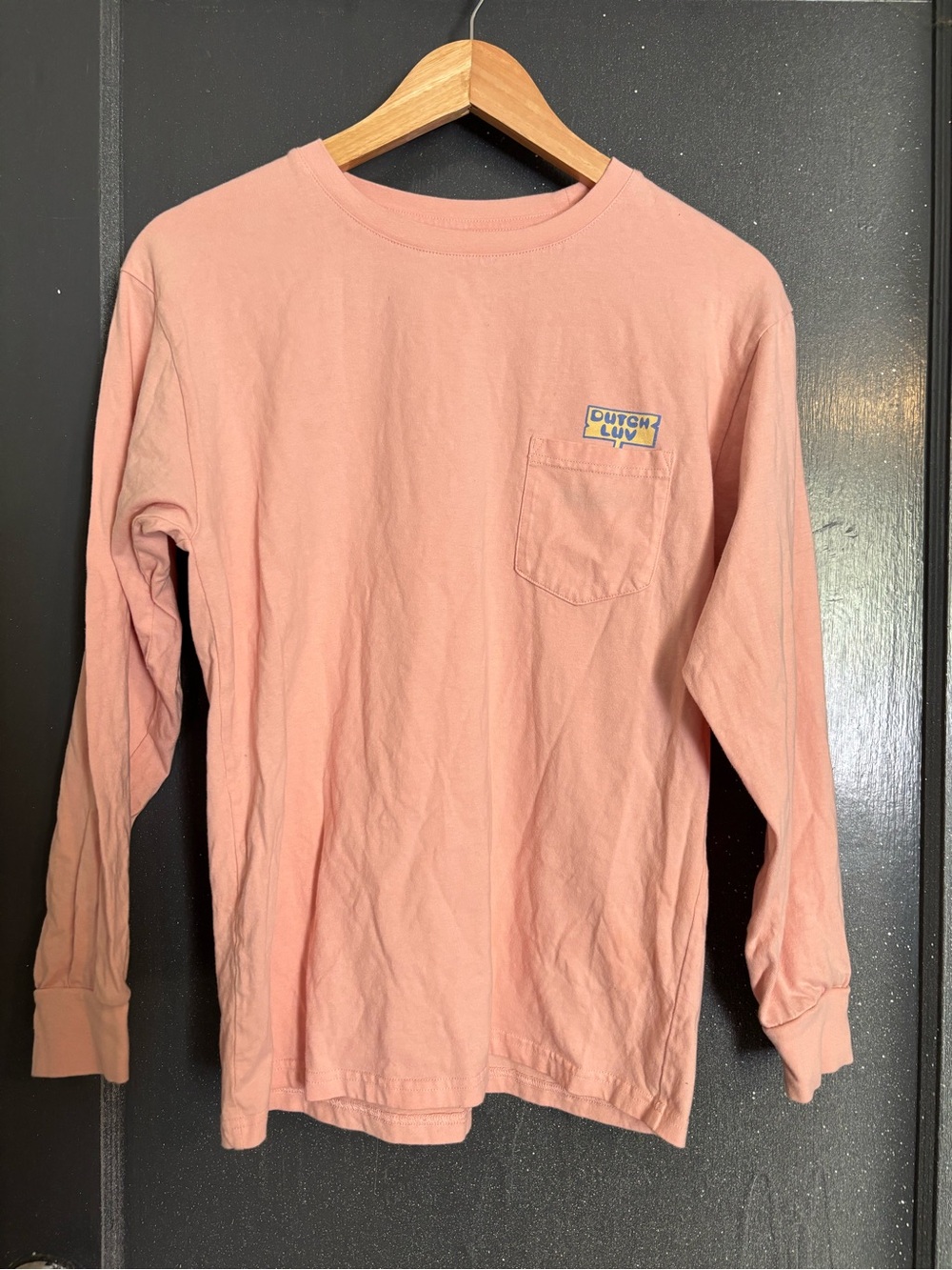 Dutch Bros Long-Sleeve Pocket Tee - Dusty Rose